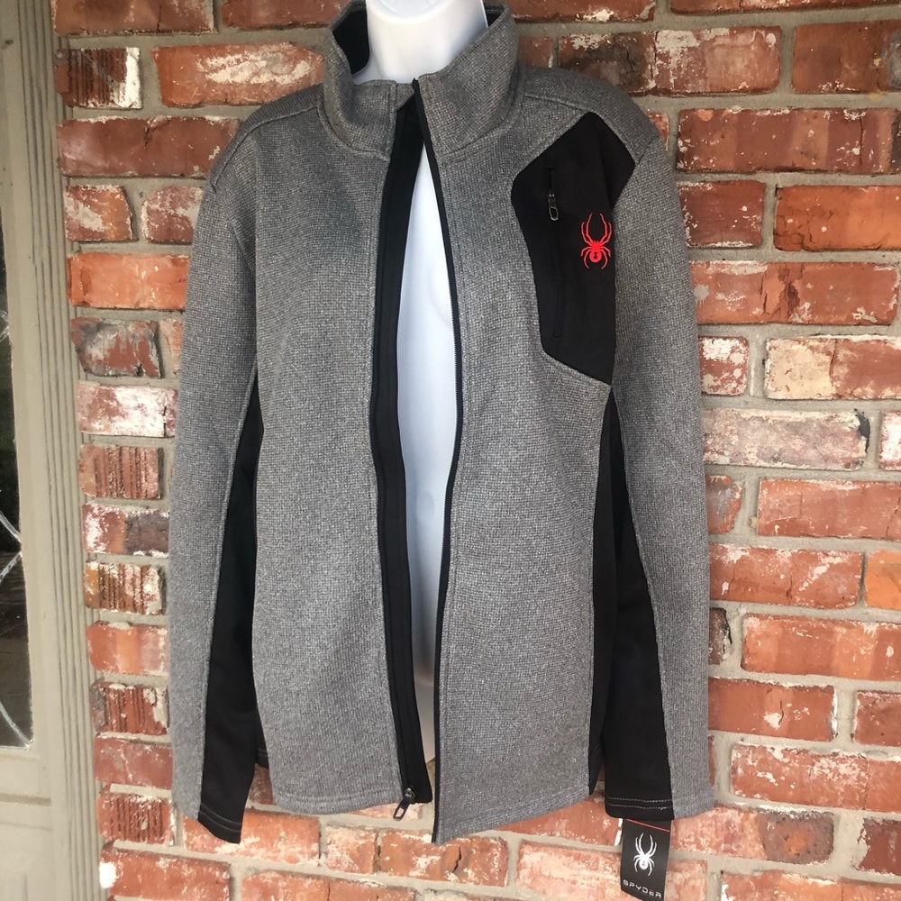 SPYDER NWT “Raider" grey full zip  jacket Mens M
